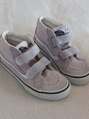 Vans Kids Lilac Velcro High-Top Sneakers